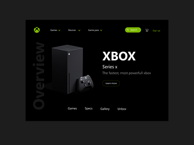 Xbox web - console home page app app design design graphic design ui ux xbox
