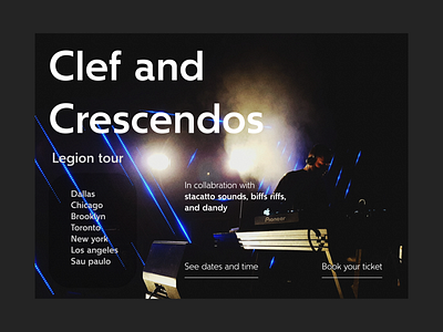 Concert web page app app design design graphic design product design ui ux