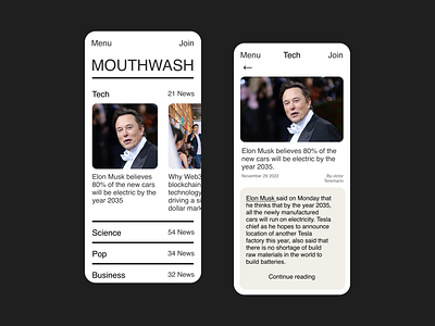 Mouthwash app design ui ux