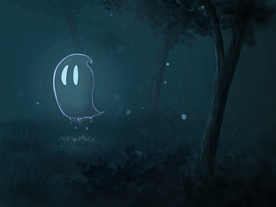 BOo. ghost halloween illustration