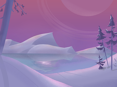 Winter graphic design illustration landscape snow winter