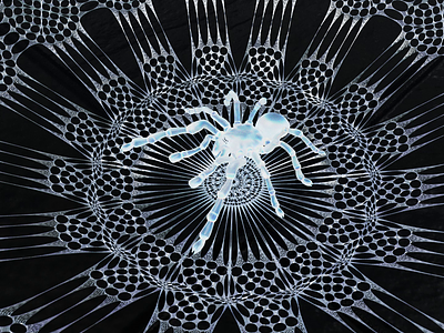 Lace 3d aftereffects animation atom array c4d cg art cinema4d concept art design graphic design illustration lace motion graphics redshift spider texture ui