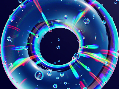 Thinking Particles Experiments 3d aftereffects animation c4d cinema4d design dispersion donut glass motion graphics redshift thinking particles under water