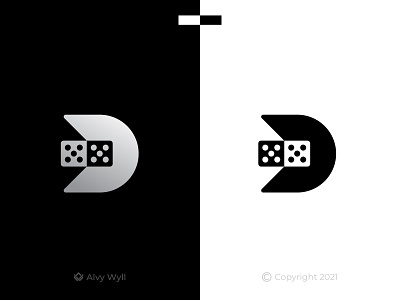 Letter D Domino Logo