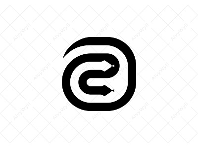 Letter A or E Snake Logo