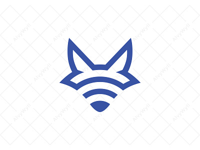 Wifi Fox Logo 5g animal art branding clever connect design digital flat fox graphic design icon logo minimal network speed technology wifi wild wolf