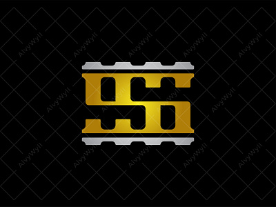 Letter SH Pillar Logo For Sale alphabet art branding building design flat font graphic design hs icon illustration initials letter logo minimal monogram pillar sh sss triple