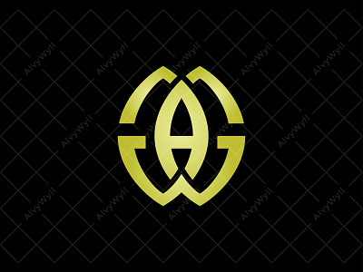 Luxury GAG Logo For Sale ag alphabet art branding design flat ga gag gold graphic design icon illustration initials letter logo luxury minimal monogram mw stylish