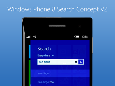 Windows Phone 8 Search Concept V2 8 concept concepts phone search ui user experience user interface ux windows