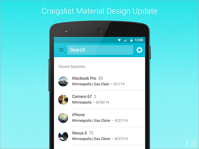 Material Design Update 1.0