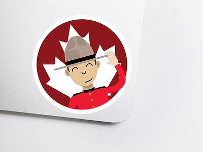 Just Saying Hello canada design illustration material mountie sticker