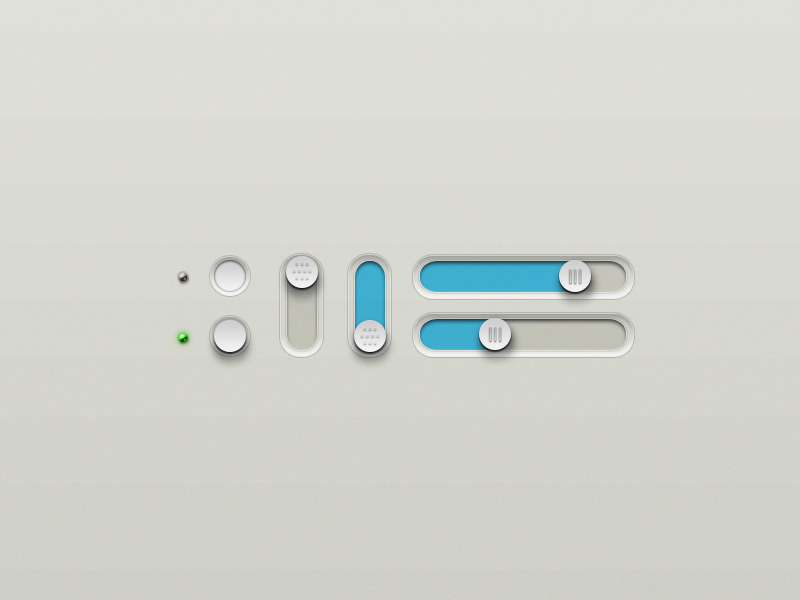 Buttons and Sliders (with PSD) swag ui button minimal clean psd