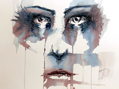 Watercolor Faces face faces paint painting traditional watercolor