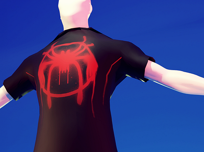 shirt blender branding design flat minimal shirt spiderman