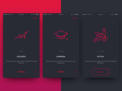 Bradesco Corretora — Walkthrough invest product design ui ux visual walkthrough
