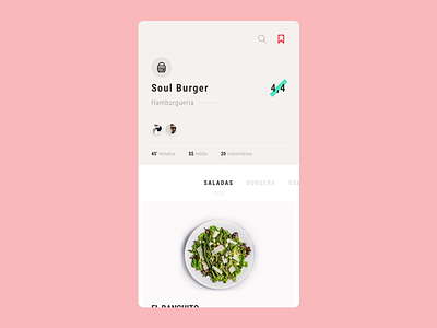 Food delivery App — Menu screen app delivery food menu product visual