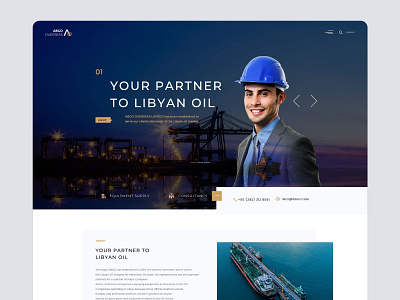 Landing Page - Libyan Oil app branding design icon illustration logo typography ui ux vector