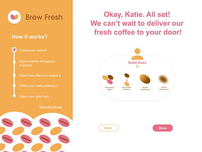 Brew Fresh UI Design: Sign up page 3
