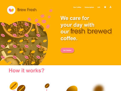 Brew Fresh UI Design: Landing Page 01