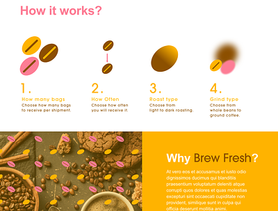 Fresh Brew UI Design: Landing Page 02 app branding dailyui dailyui 002 dailyuiux graphic design illustration typography ux web website