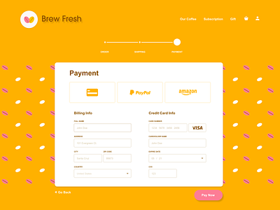 Brew Fresh UI Design: Check Out page 02