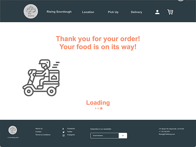 Daily UI Project: Delivery Loading Page app branding dailyui dailyuichallenge graphic design illustration microinteraction ux website