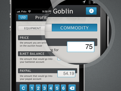 Profit Goblin for Diablo 3 app auction blizzard diablo goblin house interface ios money profit tool user utility