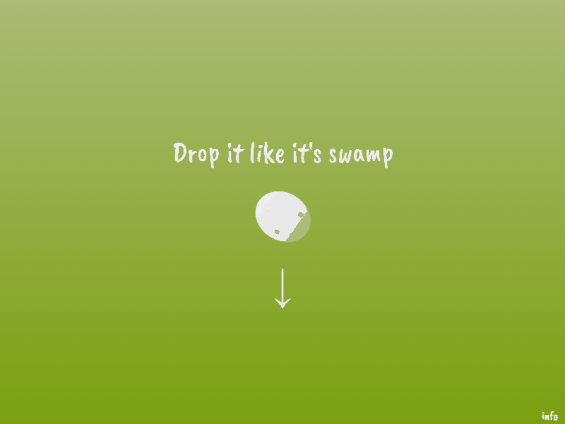 Drop it like it's swamp animated animation codepenchallenge interaction interactive swamp