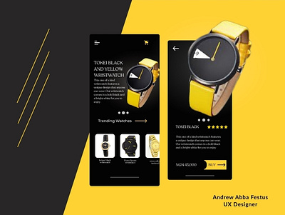 Wristwatch e-store app design icon product design typography ui ux