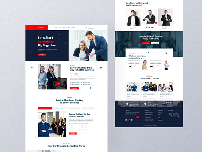 Financial landing page financial landing uiux design website design