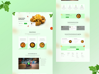 Food delivery Homepage branding cafe creative design culinary design eat food food delivery food landing page food order food website landing page minimal design product design restaurant ui ui design uiux ux web design