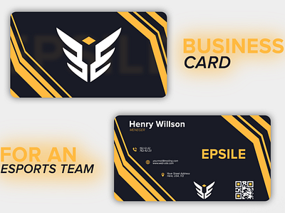 Business card for an esports team "Epsile" business business card design business cards design