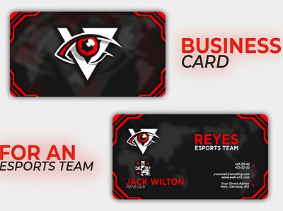 Business card for an esports team "Reyes" business business card design business cards design
