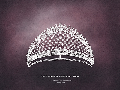 The Shamrock Kokoshnik Tiara 2d art crown crystal diamond digital drawing graphic design illustration princess queen tiara typography