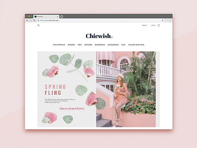 UI Design Practice : Chicwish branding branding design marketing online shop online shopping re branding redesign shop uidesign uipractice web web ad web design
