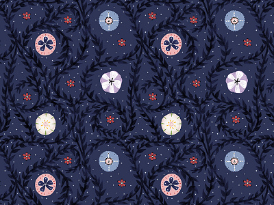 Midnight Garden Floral adobe photoshop adobe photoshop cc floral pattern design patterns photoshop print and pattern print apparel print design repeat repeat pattern repeating repeating pattern surface design surface pattern surface pattern design textile textile design textile pattern textiles