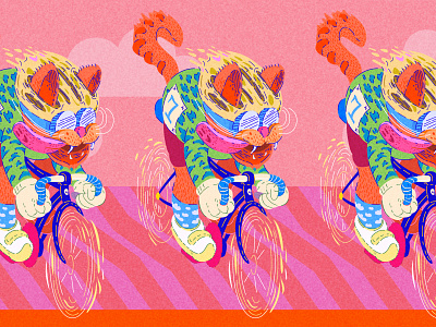 Illustration for Chicago Bike Race design graphic design illustration vector