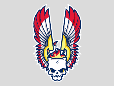 The Warriors crest patch skulls the warriors wings