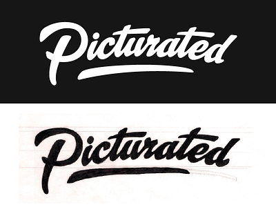 Picturated Script calligraphy font lettering marker rough script sketch typography written