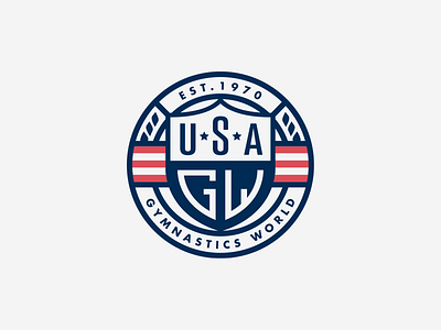 USA Gymnastics World badge brand crest gymnastics logo mark olympics usa