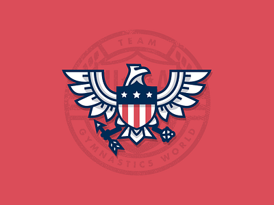 USAGW Eagle badge brand crest gymnastics logo mark olympics usa