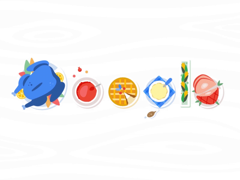 Happy Thanksgiving Everyone animation gif google google doodle thanksgiving turkey