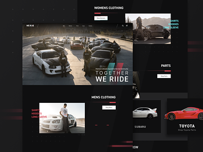 We Riide Homepage brand branding homepage identity imports logo race racing ride speed website
