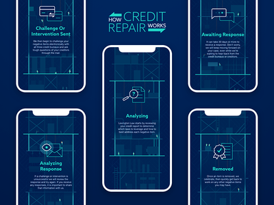 Credit Repair app construction credit illustration mobile people repair ui ux