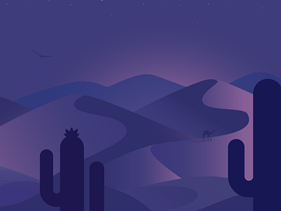 Sunrise desert design illustration landscape vector
