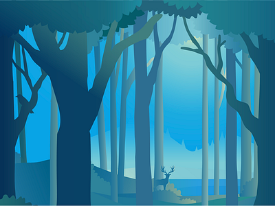 Daylight design forest illustration landscape vector