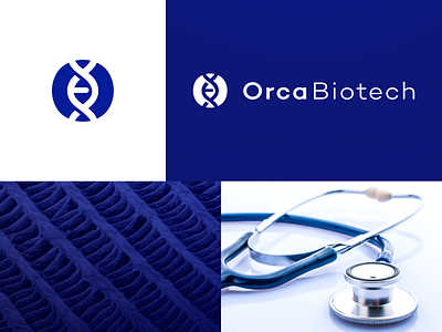 Orca Biotech Logo brand branding dna identity logo mark medical type