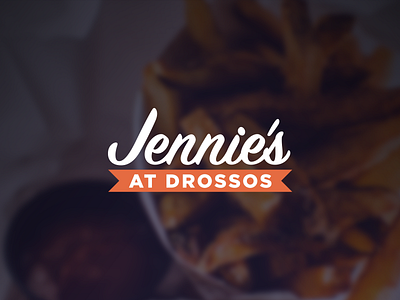 Jennie's At Drossos Logo diner drossos food fun jennies kitchen kitchen logo retro