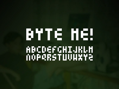 Byte Me Font 8bit font design fonts nostalgia