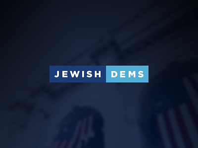 Jewish Dems america american democrat democratic jewish logo merchandise non profit organization political political logo politics